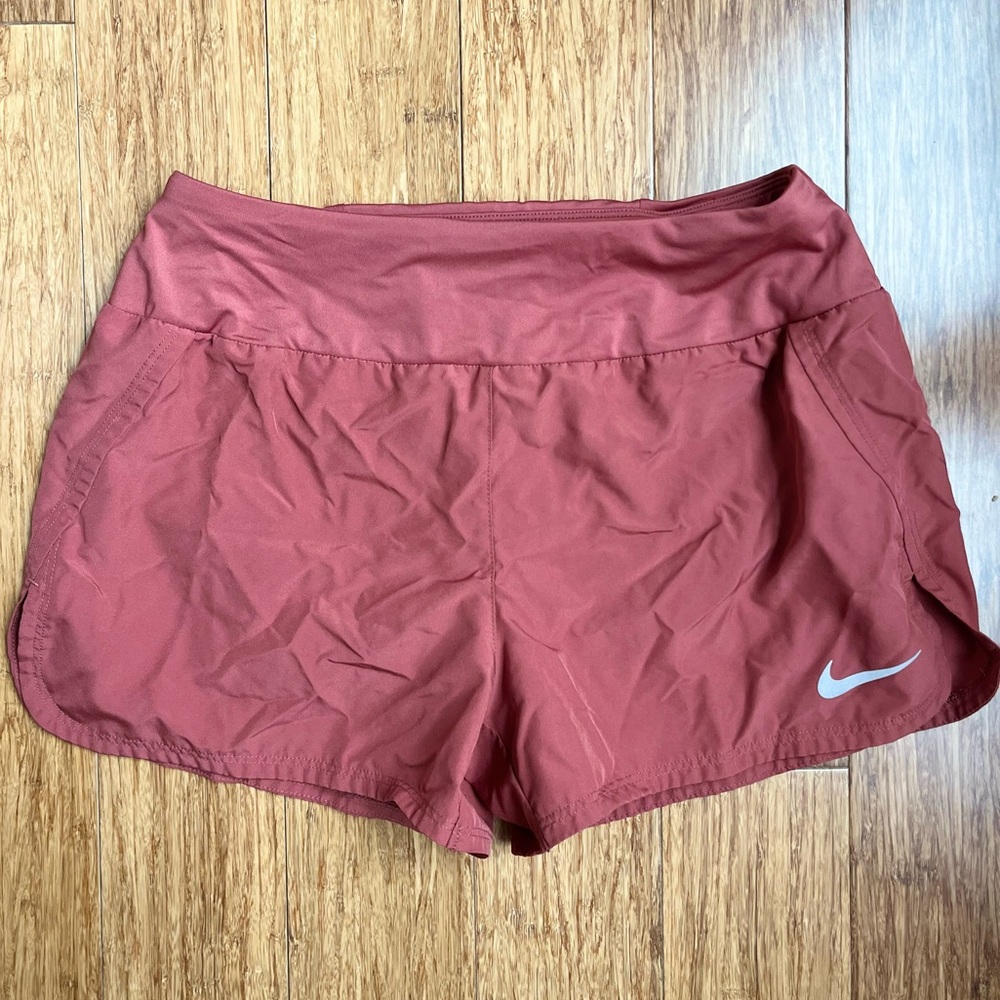 Nike Women's Athletic Shorts in Rust Red